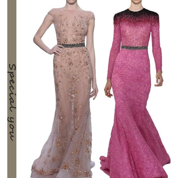 Women Crystal Beaded Dress Belt Thin Elastic Waist Belt for Formal Events